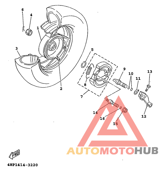 Переднее колесо