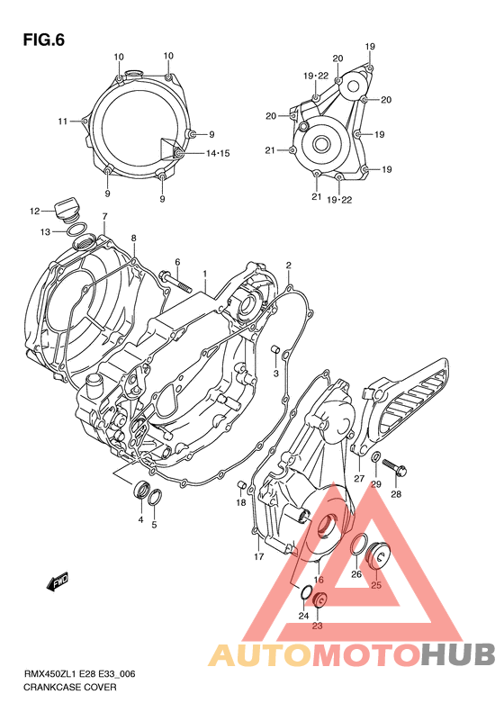 Crankcase cover ass`y  (v
