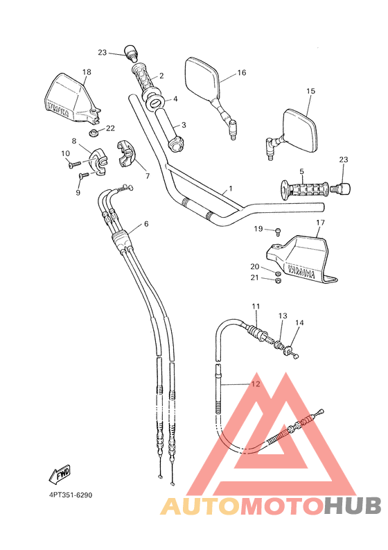 Steering handle. cable