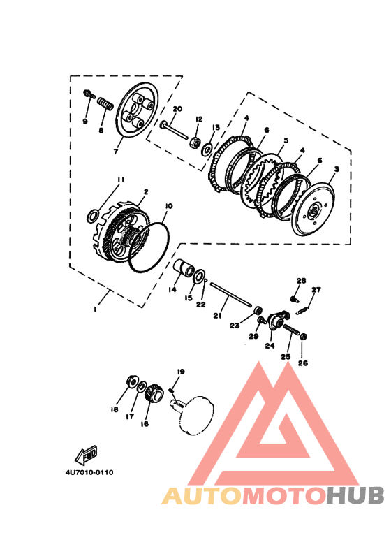 Сцепление и сервопривод
