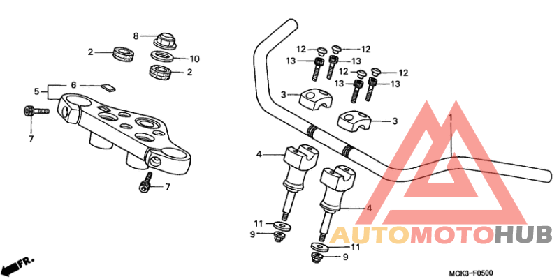Handle pipe/top bridge