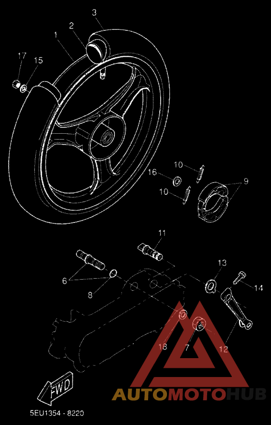 Rear wheel complete assy
