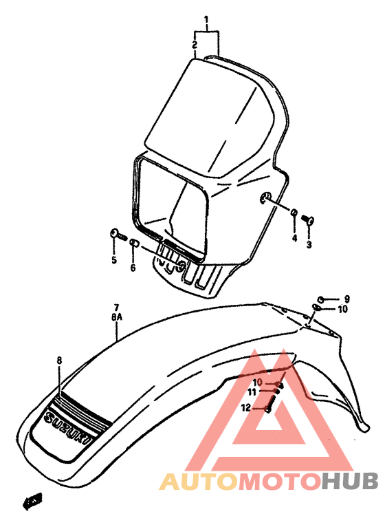 Headlamp housing-front fender