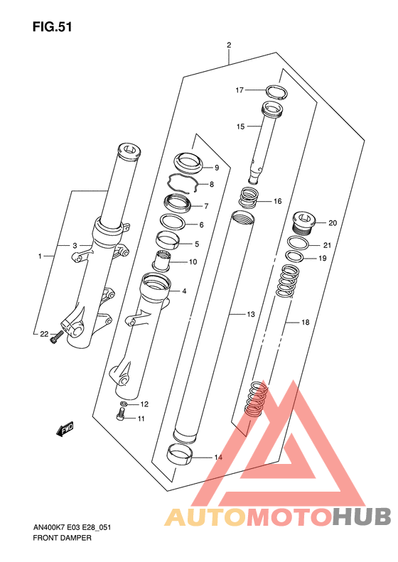 Демпфер передней вилки