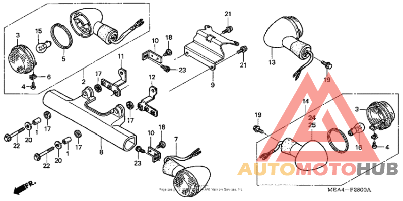 Front + rear turn signal