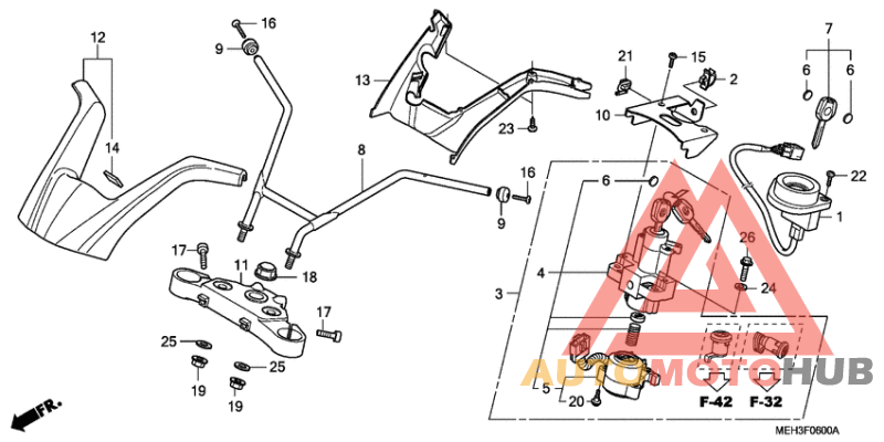 Handle pipe/top bridge