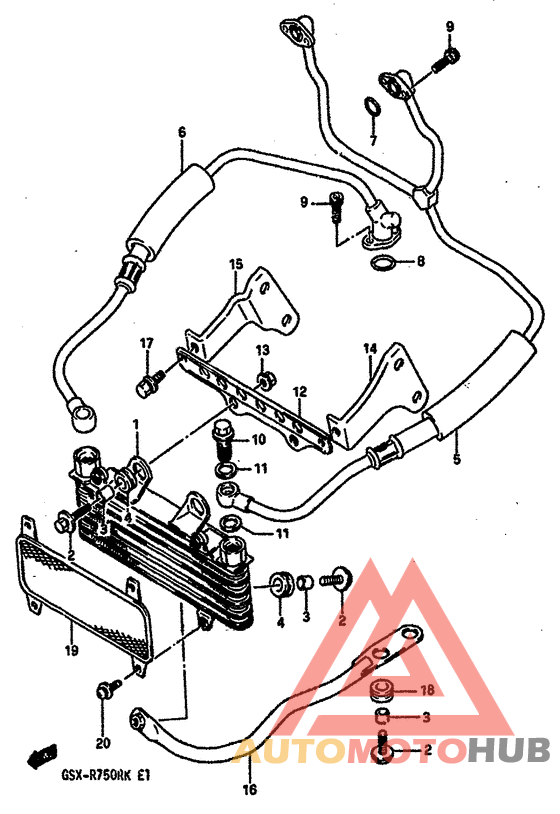 Sub oil cooler