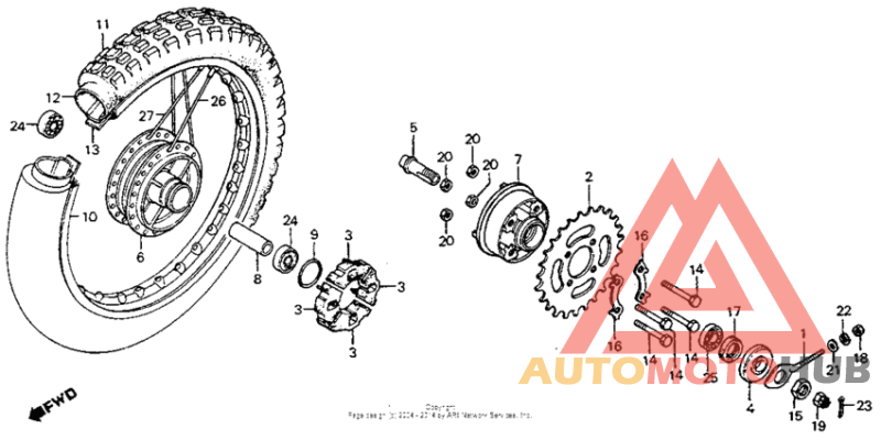 Переднее колесо