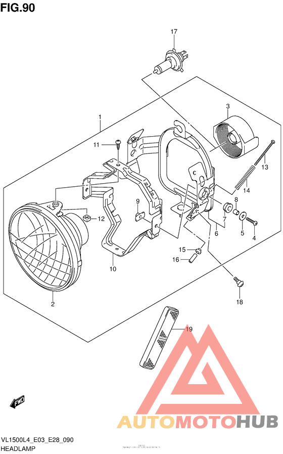 Headlamp (Vl1500L4 E03)