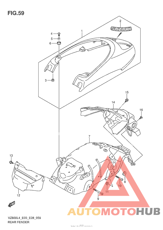 Задний бампер
