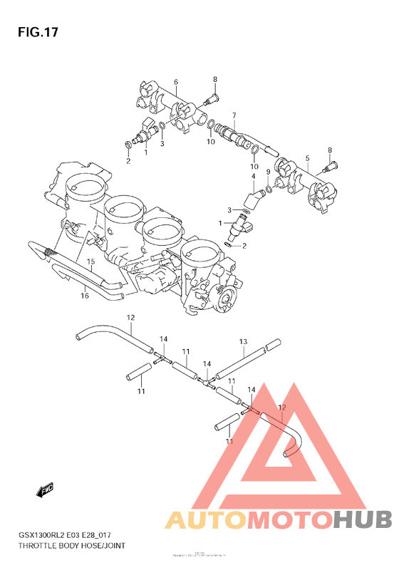 Throttle Body Hose/joint (Gsx1300R L2 E28)
