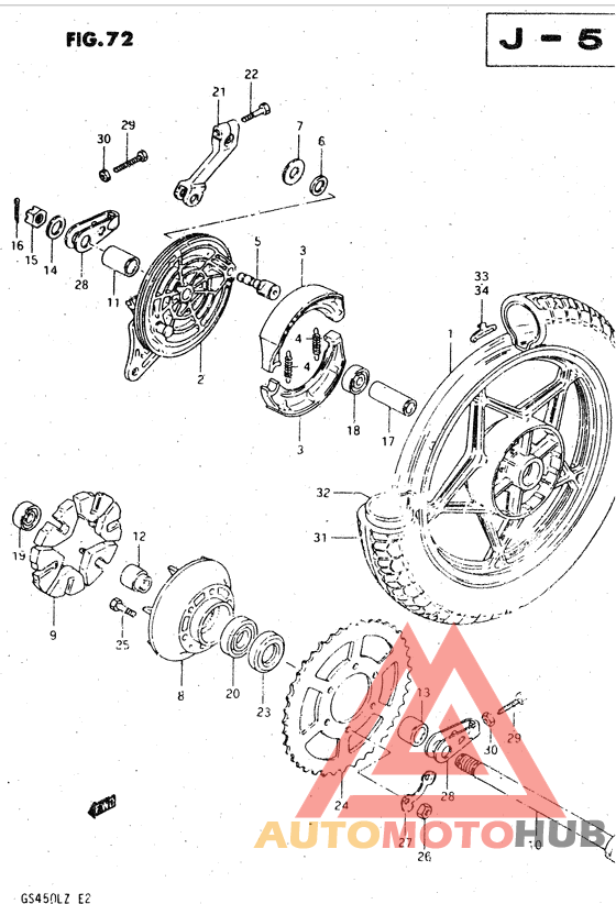 Rear wheel complete assy