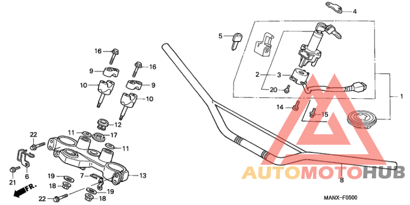 Handle pipe/top bridge