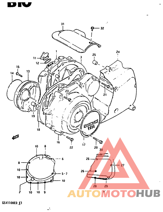 Crankcase cover ass`y  (v