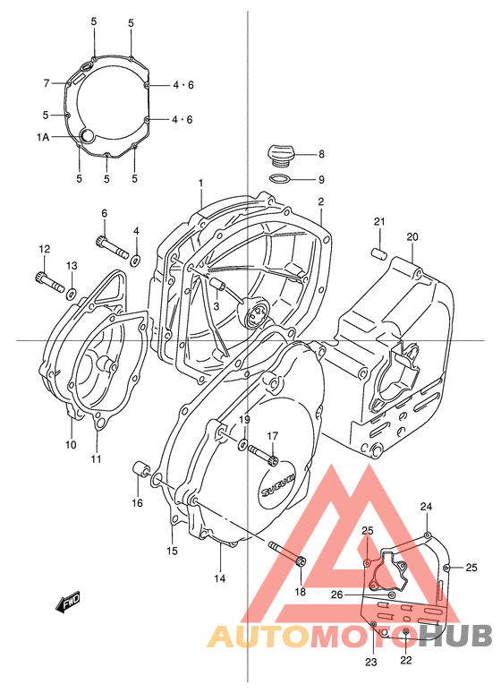 Crankcase cover ass`y  (v