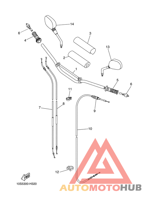 Steering handle & cable