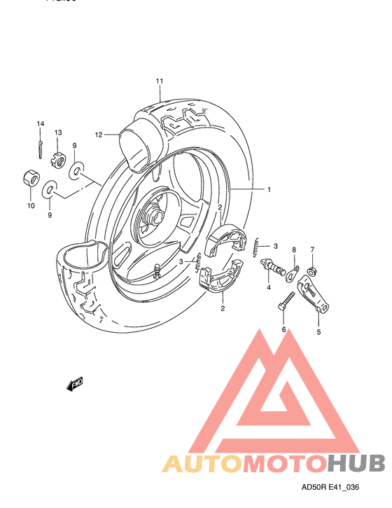 Rear wheel complete assy