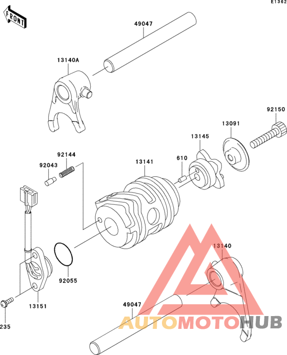 Gear change drum/shift fork(s)(a1)
