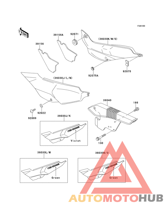 Side covers/chain cover(kle500-a4)