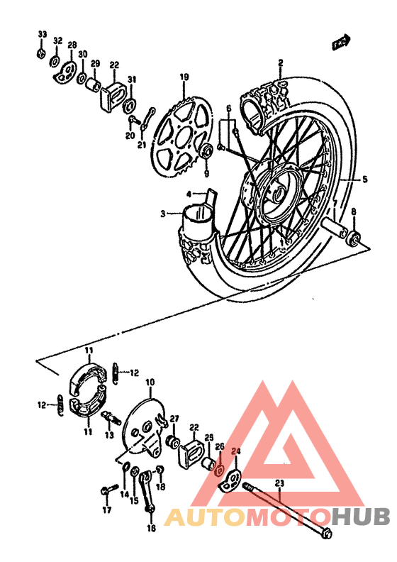 Rear wheel complete assy