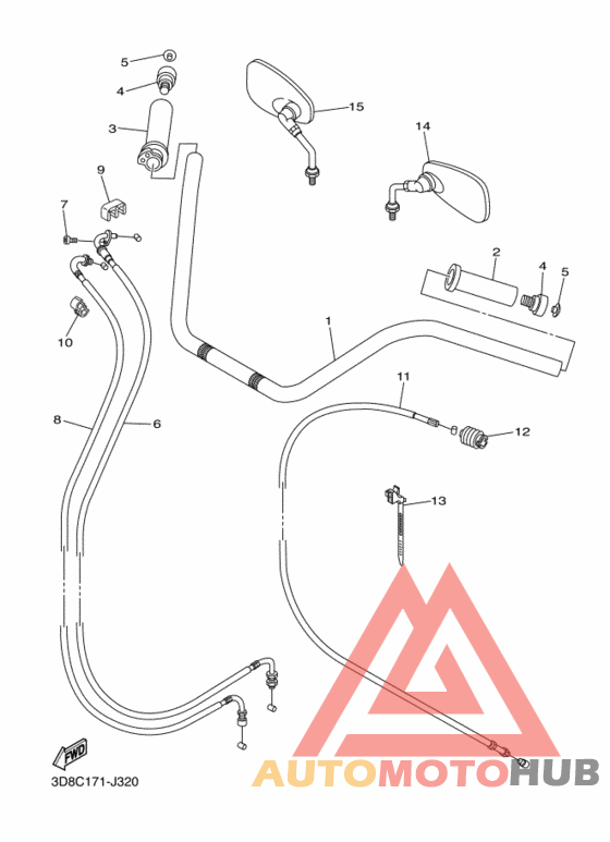 Steering handle & cable