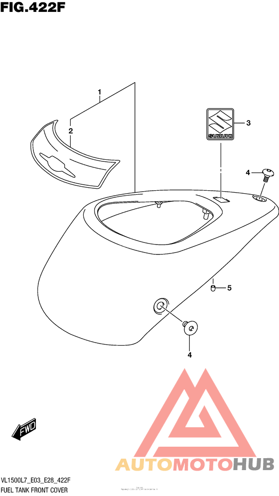 Fuel Tank Front Cover (Vl1500Tl7 E28)