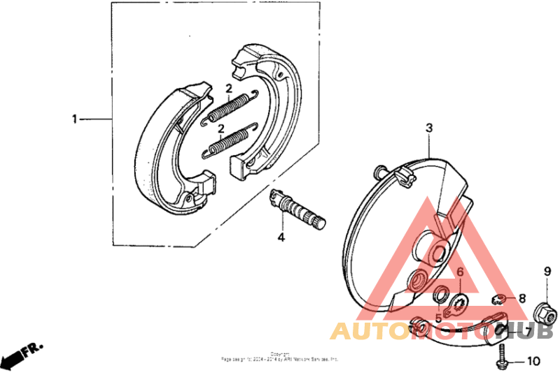 Front brake + front brake panel