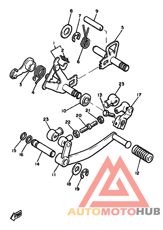 Shift shaft. pedal
