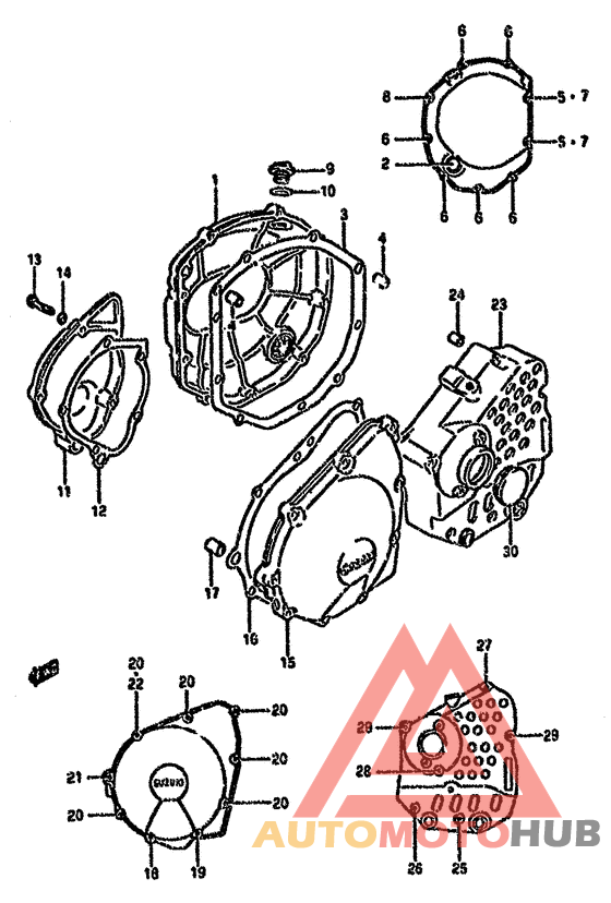 Crankcase cover ass`y  (v