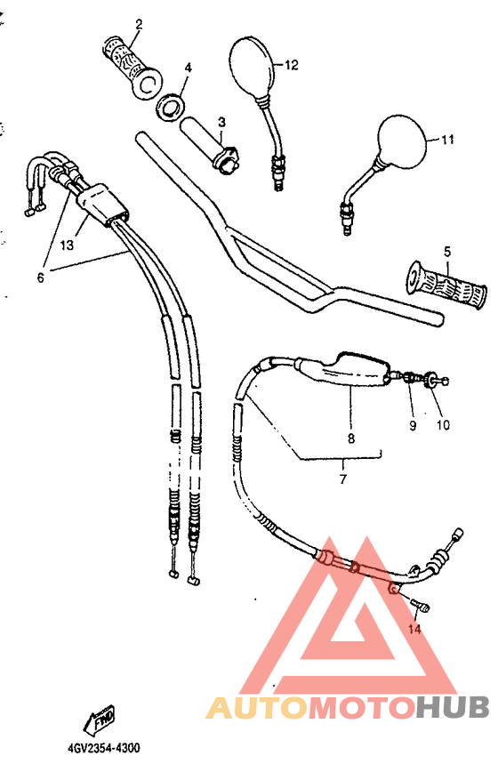 Steering handle. cable