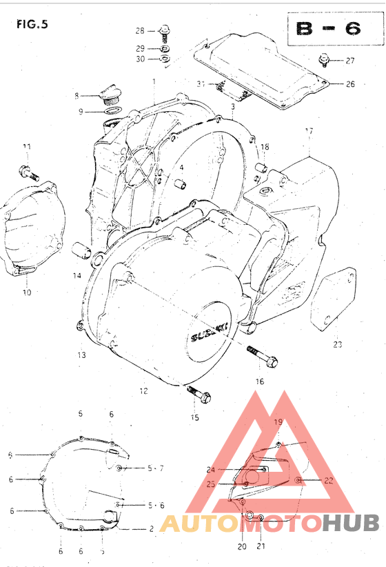 Crankcase cover ass`y  (v