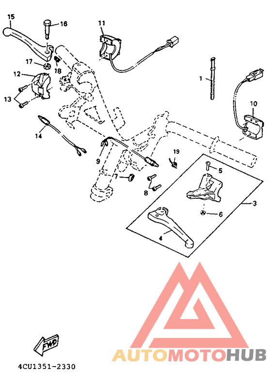 Handle switch. lever