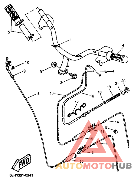 Steering handle. cable