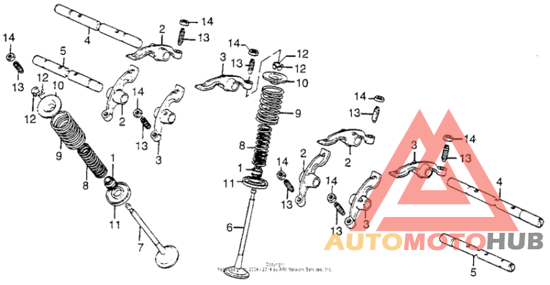Valve + rocker arm