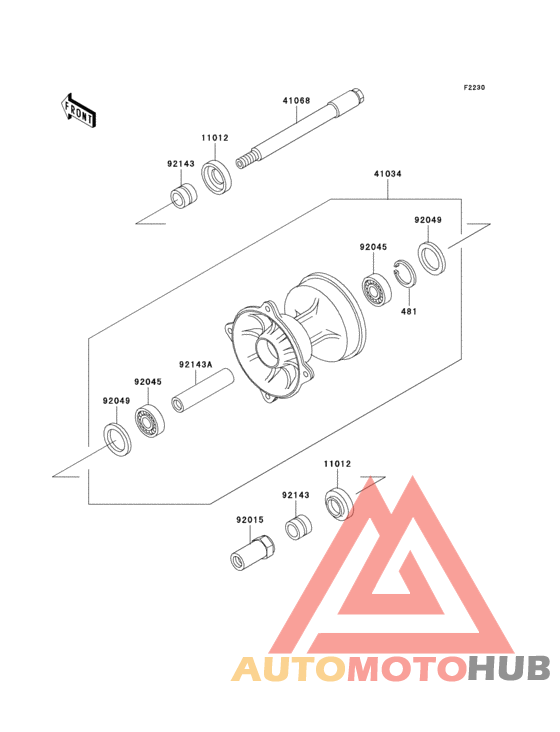 Front hub(kx500-e4/e5)