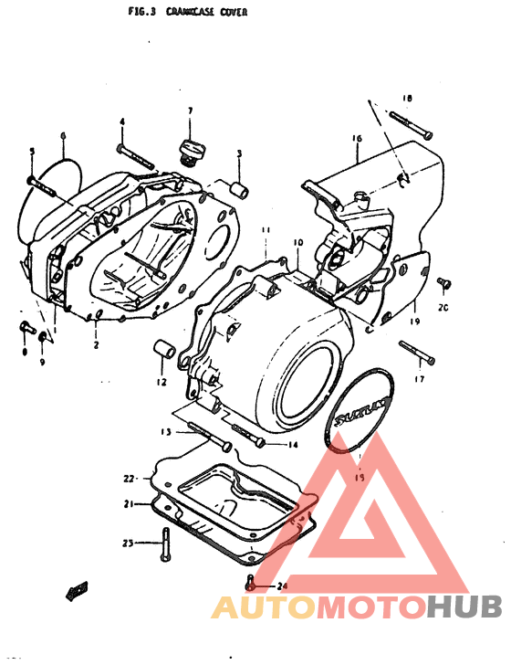 Crankcase cover ass`y  (v