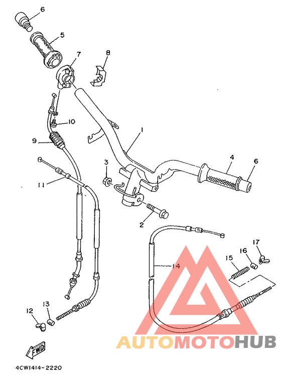 Steering handle. cable