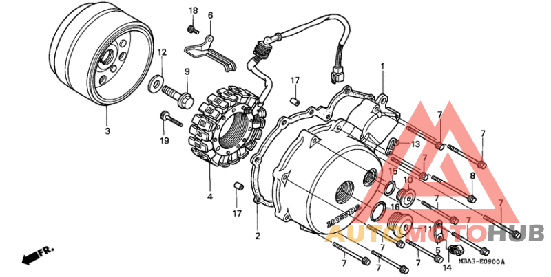 Left crankcase cover/ generator