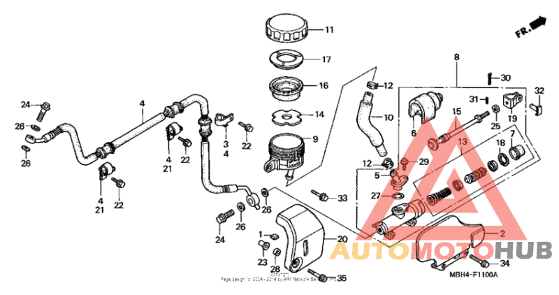 Задний тормозной цилиндр