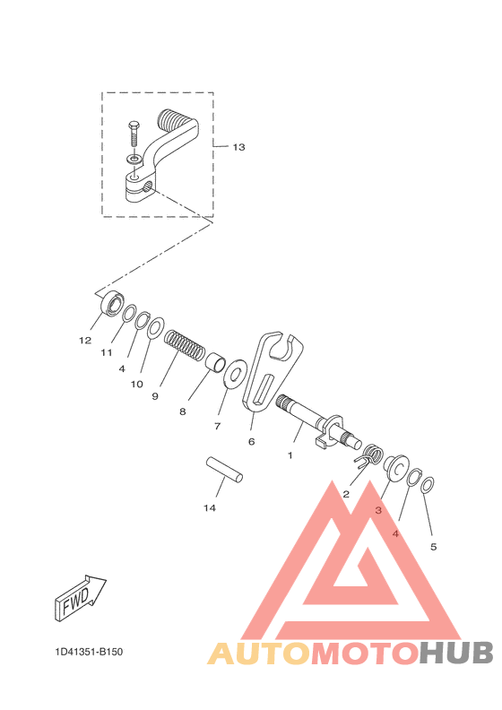Axe de select & pedale