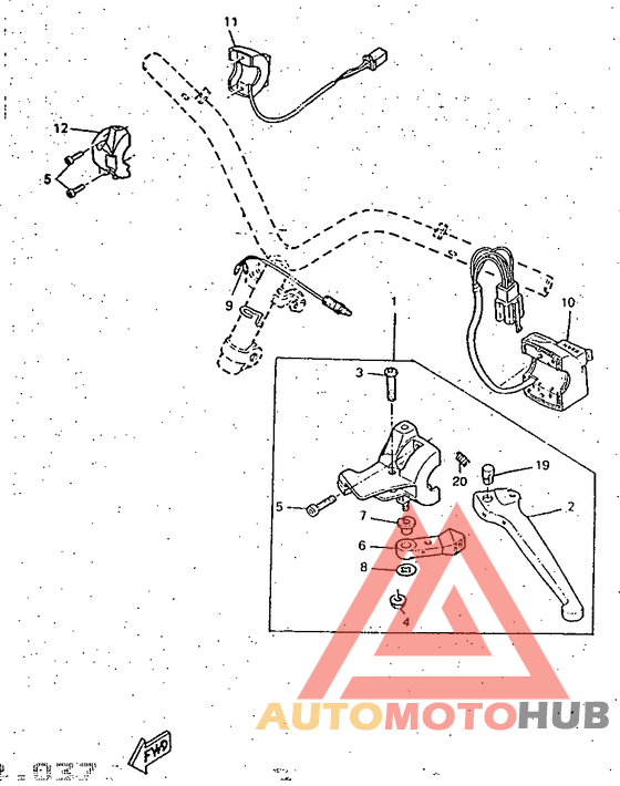 Handle switch. lever