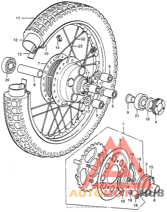 Переднее колесо