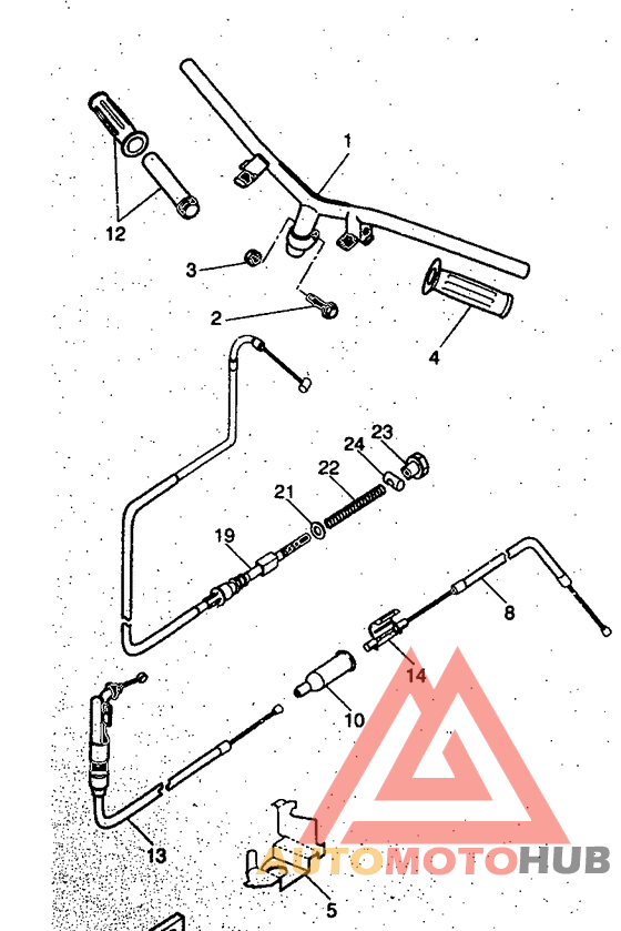 Steering handle. cable