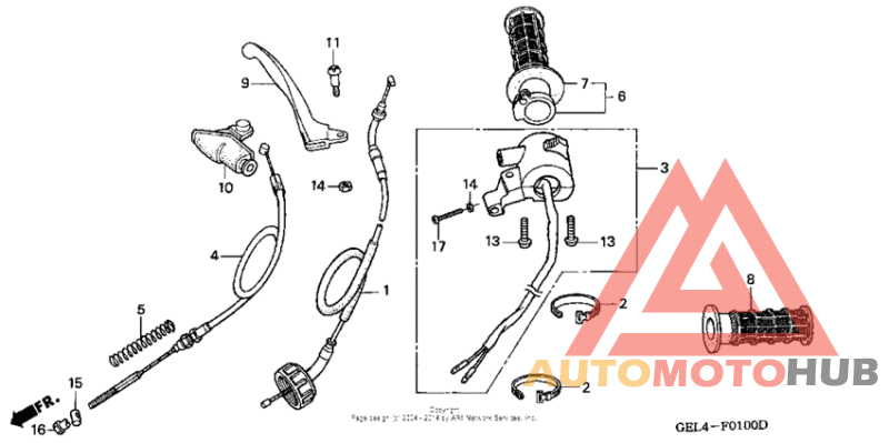 Handle lever + switch + cable