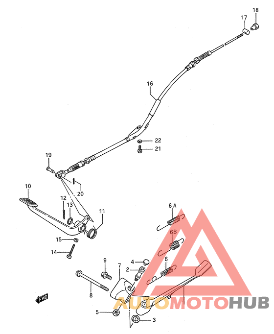 Prop stand - rear brake