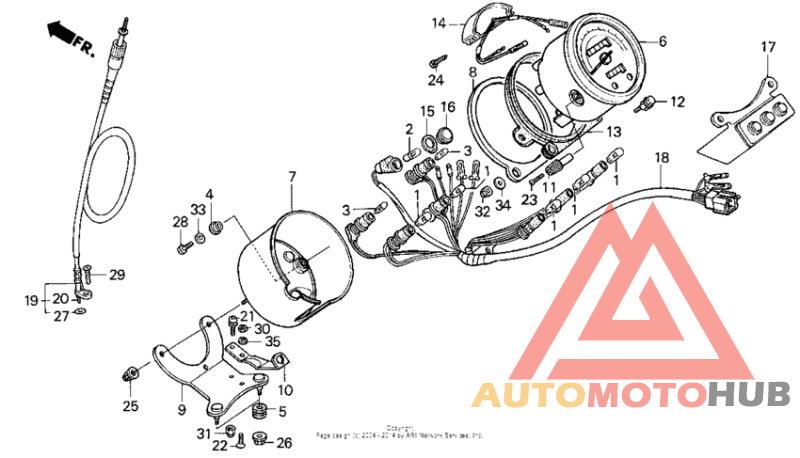 Vt1100c speedometer 95-96