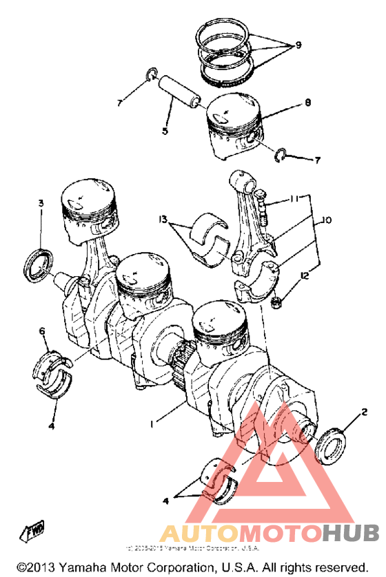 Crankshaft-piston