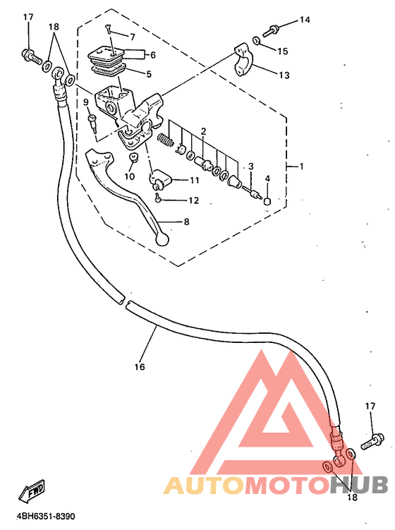 Front master cylinder 3