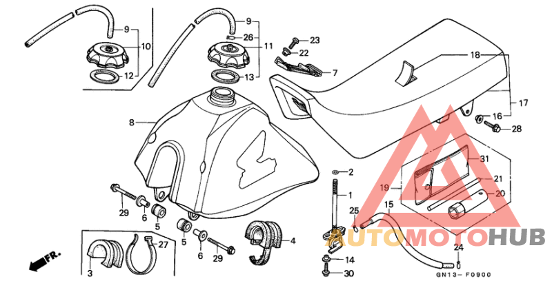 Fuel tank/seat