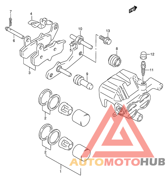 Задний суппорт